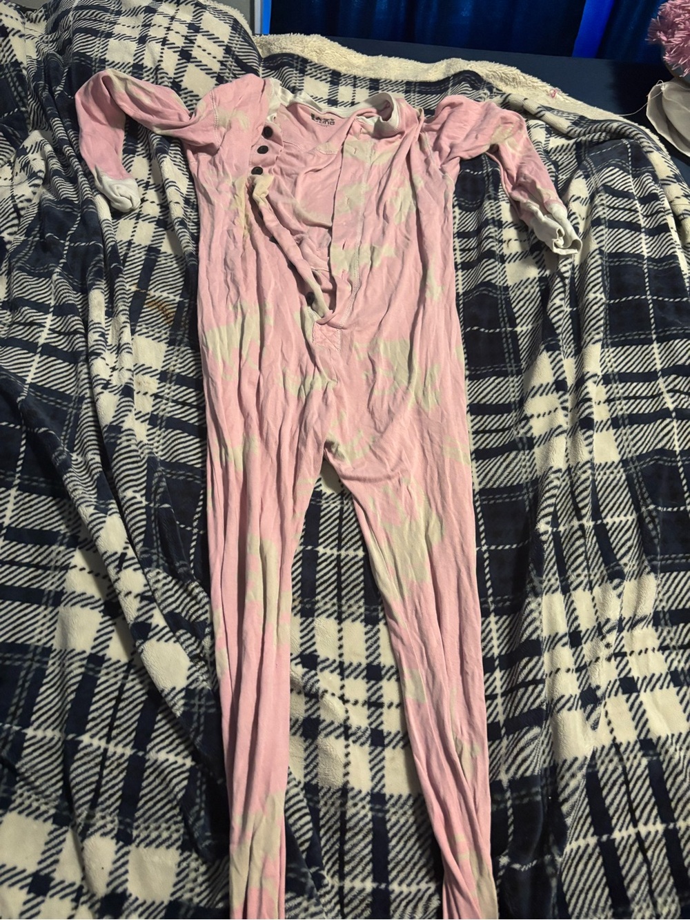 Lazy One Pink and Cream Women's One-Piece Pajama Romper